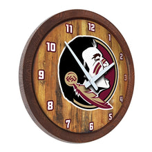 Load image into Gallery viewer, Florida State Seminoles: "Faux" Barrel Top Wall Clock - The Fan-Brand
