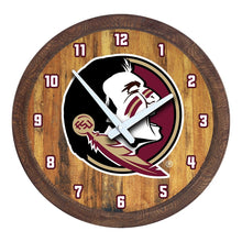 Load image into Gallery viewer, Florida State Seminoles: "Faux" Barrel Top Wall Clock - The Fan-Brand