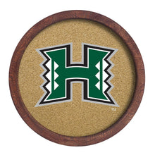 Load image into Gallery viewer, Hawaii Warriors: "Faux" Barrel Framed Cork Board - The Fan-Brand