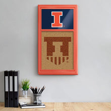 Load image into Gallery viewer, Illinois Fighting Illini: Dual Logos - Cork Note Board - The Fan-Brand