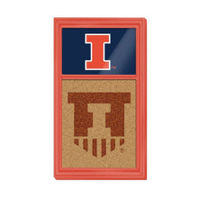 Load image into Gallery viewer, Illinois Fighting Illini: Dual Logos - Cork Note Board - The Fan-Brand