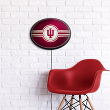 Load image into Gallery viewer, Indiana Hoosiers: Oval Slimline Lighted Wall Sign - The Fan-Brand