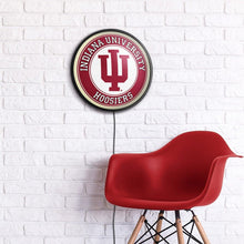 Load image into Gallery viewer, Indiana Hoosiers: Round Slimline Lighted Wall Sign - The Fan-Brand