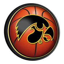 Load image into Gallery viewer, Iowa Hawkeyes: Basketball - Round Slimline Lighted Wall Sign - The Fan-Brand