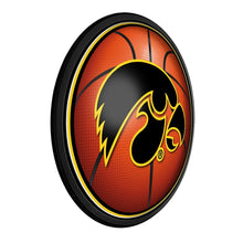 Load image into Gallery viewer, Iowa Hawkeyes: Basketball - Round Slimline Lighted Wall Sign - The Fan-Brand