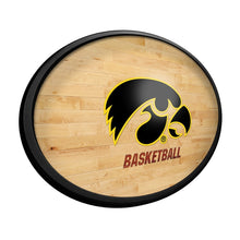 Load image into Gallery viewer, Iowa Hawkeyes: Hardwood - Oval Slimline Lighted Wall Sign - The Fan-Brand