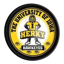 Load image into Gallery viewer, Iowa Hawkeyes: Herky - Round Slimline Lighted Wall Sign - The Fan-Brand
