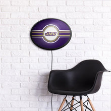 Load image into Gallery viewer, James Madison Dukes: Oval Slimline Lighted Wall Sign - The Fan-Brand
