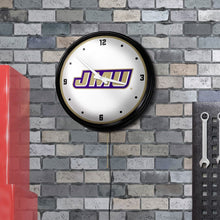 Load image into Gallery viewer, James Madison Dukes: Retro Lighted Wall Clock - The Fan-Brand