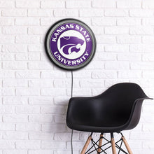 Load image into Gallery viewer, Kansas State Wildcats: Round Slimline Lighted Wall Sign - The Fan-Brand