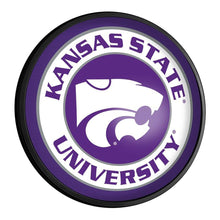Load image into Gallery viewer, Kansas State Wildcats: Round Slimline Lighted Wall Sign - The Fan-Brand