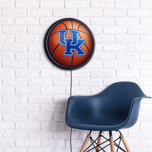 Load image into Gallery viewer, Kentucky Wildcats: Basketball - Round Slimline Lighted Wall Sign - The Fan-Brand