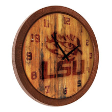 Load image into Gallery viewer, LSU Tigers: Branded "Faux" Barrel Top Wall Clock - The Fan-Brand