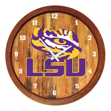 Load image into Gallery viewer, LSU Tigers: "Faux" Barrel Top Wall Clock - The Fan-Brand