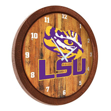 Load image into Gallery viewer, LSU Tigers: "Faux" Barrel Top Wall Clock - The Fan-Brand