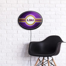 Load image into Gallery viewer, LSU Tigers: LSU - Oval Slimline Lighted Wall Sign - The Fan-Brand