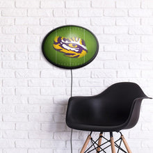 Load image into Gallery viewer, LSU Tigers: On the 50 - Oval Slimline Lighted Wall Sign - The Fan-Brand