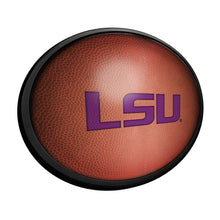Load image into Gallery viewer, LSU Tigers: Pigskin - Oval Slimline Lighted Wall Sign - The Fan-Brand