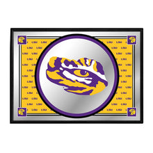 Load image into Gallery viewer, LSU Tigers: Team Spirit, Tiger Eye - Framed Mirrored Wall Sign - The Fan-Brand