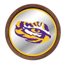 Load image into Gallery viewer, LSU Tigers: Tiger Eye - "Faux" Barrel Top Mirrored Wall Sign - The Fan-Brand