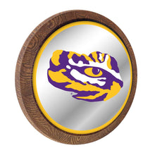 Load image into Gallery viewer, LSU Tigers: Tiger Eye - "Faux" Barrel Top Mirrored Wall Sign - The Fan-Brand