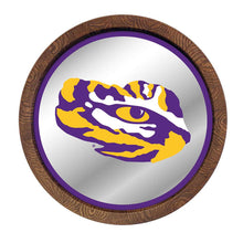 Load image into Gallery viewer, LSU Tigers: Tiger Eye - "Faux" Barrel Top Mirrored Wall Sign - The Fan-Brand