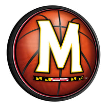 Load image into Gallery viewer, Maryland Terrapins: Basketball - Round Slimline Lighted Wall Sign - The Fan-Brand
