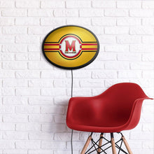 Load image into Gallery viewer, Maryland Terrapins: Oval Slimline Lighted Wall Sign - The Fan-Brand