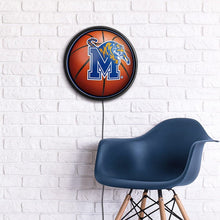 Load image into Gallery viewer, Memphis Tigers: Basketball - Round Slimline Lighted Wall Sign - The Fan-Brand