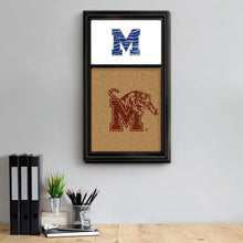 Load image into Gallery viewer, Memphis Tigers: Dual Logo, Striped M - Cork Note Board - The Fan-Brand