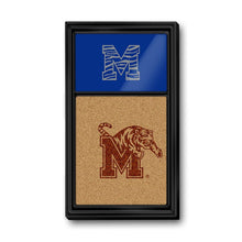 Load image into Gallery viewer, Memphis Tigers: Dual Logo, Striped M - Cork Note Board - The Fan-Brand