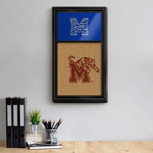 Load image into Gallery viewer, Memphis Tigers: Dual Logo, Striped M - Cork Note Board - The Fan-Brand