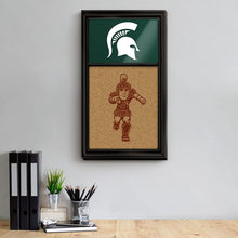 Load image into Gallery viewer, Michigan State Spartans: Dual Logo, Sparty - Cork Note Board - The Fan-Brand