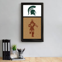 Load image into Gallery viewer, Michigan State Spartans: Dual Logo, Sparty - Cork Note Board - The Fan-Brand