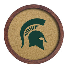 Load image into Gallery viewer, Michigan State Spartans: "Faux" Barrel Framed Cork Board - The Fan-Brand