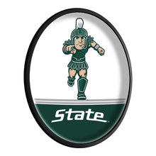 Load image into Gallery viewer, Michigan State Spartans: Sparty - Oval Slimline Lighted Wall Sign - The Fan-Brand