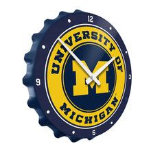 Load image into Gallery viewer, Michigan Wolverines: Bottle Cap Wall Clock - The Fan-Brand