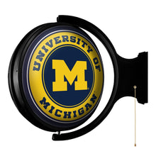 Load image into Gallery viewer, Michigan Wolverines: Original Round Rotating Lighted Wall Sign - The Fan-Brand