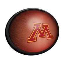 Load image into Gallery viewer, Minnesota Golden Gophers: Pigskin - Oval Slimline Lighted Wall Sign - The Fan-Brand