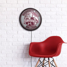 Load image into Gallery viewer, Mississippi State Bulldogs: Mascot - Round Slimline Lighted Wall Sign - The Fan-Brand
