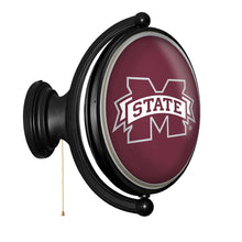 Load image into Gallery viewer, Mississippi State Bulldogs: Original Oval Rotating Lighted Wall Sign - The Fan-Brand