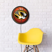 Load image into Gallery viewer, Missouri Tigers: Basketball - Round Slimline Lighted Wall Sign - The Fan-Brand