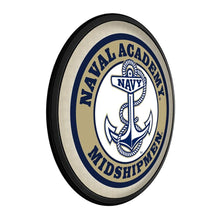 Load image into Gallery viewer, Navy Midshipmen: Anchor - Round Slimline Lighted Wall Sign - The Fan-Brand