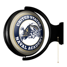 Load image into Gallery viewer, Navy Midshipmen: Bill the Goat - Original Round Rotating Lighted Wall Sign - The Fan-Brand