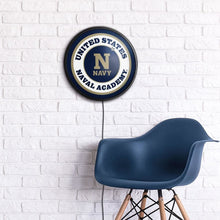 Load image into Gallery viewer, Navy Midshipmen: Round Slimline Lighted Wall Sign - The Fan-Brand