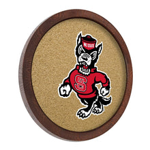 Load image into Gallery viewer, NC State Wolfpack: Mascot - "Faux" Barrel Framed Cork Board - The Fan-Brand