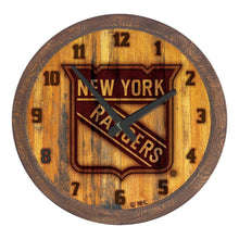 Load image into Gallery viewer, New York Rangers: Branded "Faux" Barrel Top Wall Clock - The Fan-Brand