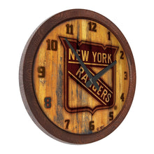 Load image into Gallery viewer, New York Rangers: Branded "Faux" Barrel Top Wall Clock - The Fan-Brand