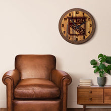 Load image into Gallery viewer, New York Rangers: Branded "Faux" Barrel Top Wall Clock - The Fan-Brand