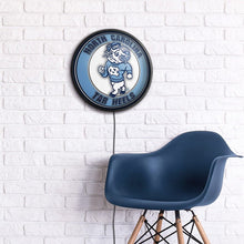 Load image into Gallery viewer, North Carolina Tar Heels: Mascot - Round Slimline Lighted Wall Sign - The Fan-Brand